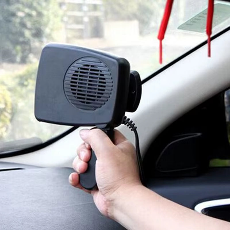 12/24V 200W Portable Auto Car Heater Defroster Demister Electric Heater Windshield 360 Degree Rotation ABS Heating Cooling Fan